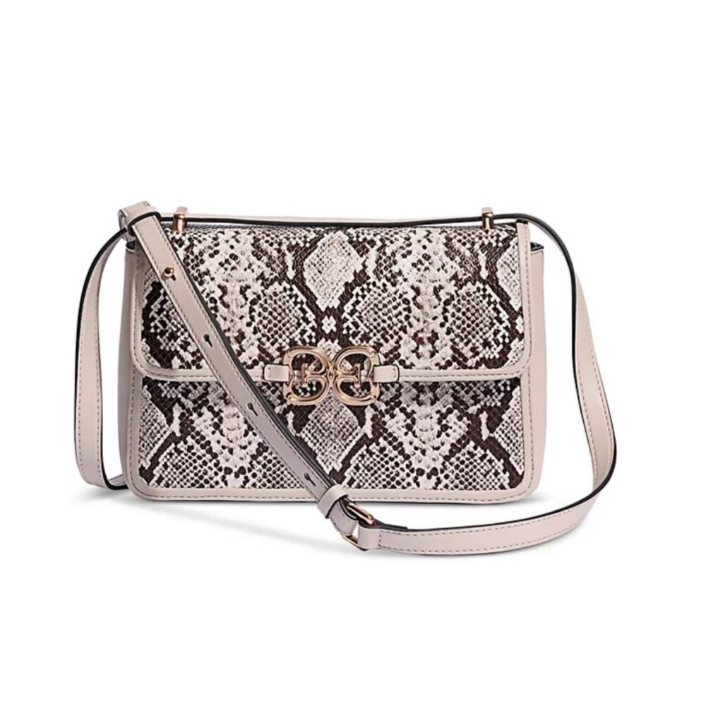 SAM EDELMAN Christy Snake Python convertible shoulder crossbody bag + Dust bag